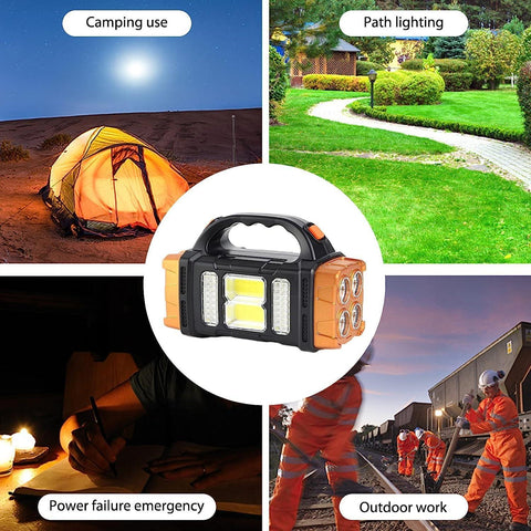 2 in 1 Rechargeable Solar Charging LED Double Sided Handy Bulb Light Portable Emergency Light