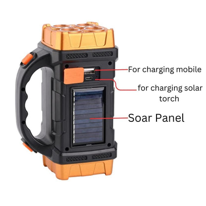 2 in 1 Rechargeable Solar Charging LED Double Sided Handy Bulb Light Portable Emergency Light