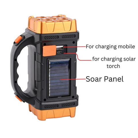 2 in 1 Rechargeable Solar Charging LED Double Sided Handy Bulb Light Portable Emergency Light