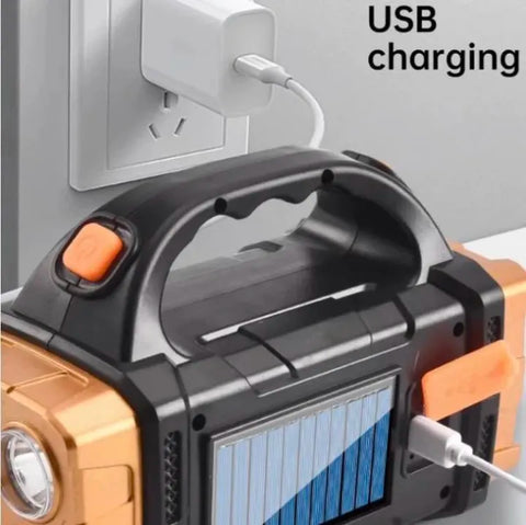 2 in 1 Rechargeable Solar Charging LED Double Sided Handy Bulb Light Portable Emergency Light