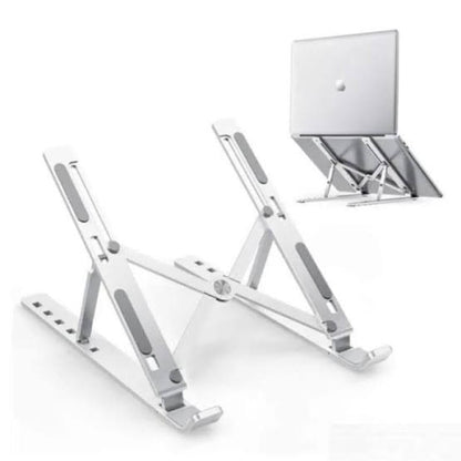 Foldable Metal Laptop Stand Adjustable Portable Laptop Holder for Desk Office & Travel