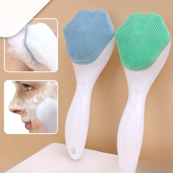 3 in 1 Silicone Bath & Skincare Set Shower Brush Back Scrubber & Face Cleansing Brush Bundle