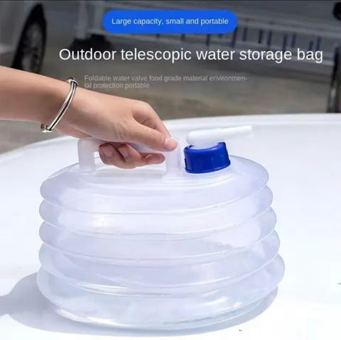 5L Foldable Water Bucket Portable Camping Water Storage Bag Outdoor Drinking Water Container