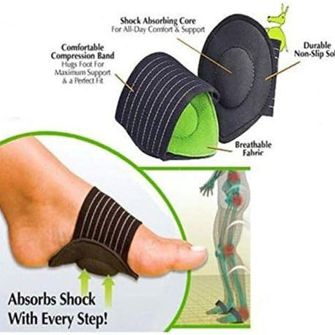 Arch Support Cushion Foot Pads Shock Absorbing Insoles for Plantar Fasciitis & Foot Pain Relief