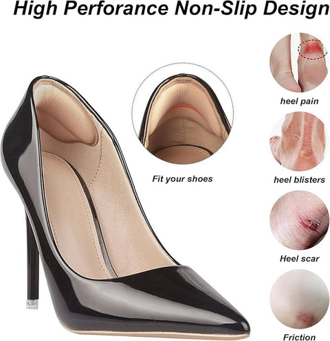 Butterfly Heel Pads Anti Slip Shoe Inserts Soft Heel Grips Cushion for Foot Comfort 1 Pair