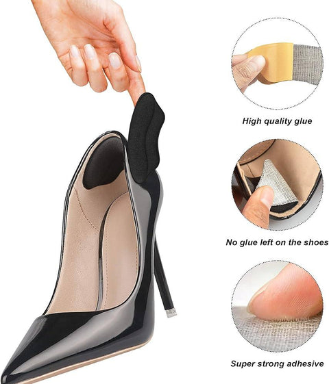 Butterfly Heel Pads Anti Slip Shoe Inserts Soft Heel Grips Cushion for Foot Comfort 1 Pair