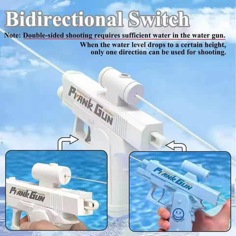 Double Sided Prank Water Gun Toy Funny Squirt Pistol for Kids Summer Pool & Beach Play