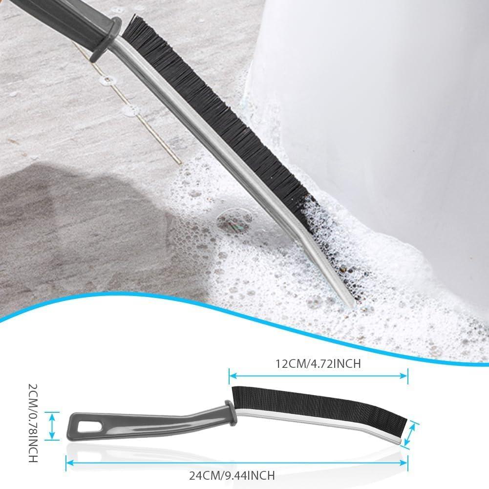 Hard Bristle Crevice Cleaning Brush Multifunctional Gap Cleaning Tool for Kitchen Bathroom & Home (2Pcs))