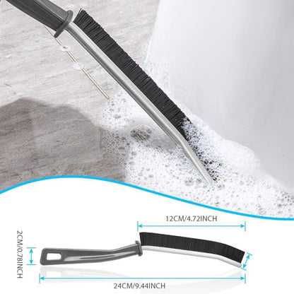 Hard Bristle Crevice Cleaning Brush Multifunctional Gap Cleaning Tool for Kitchen Bathroom & Home (2Pcs))