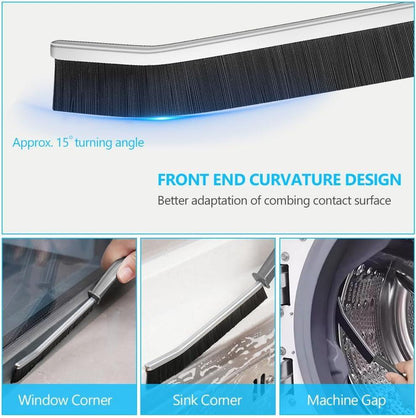 Hard Bristle Crevice Cleaning Brush Multifunctional Gap Cleaning Tool for Kitchen Bathroom & Home (2Pcs))