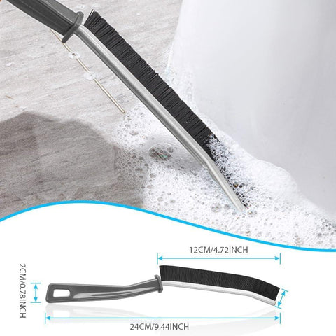 Hard Bristle Crevice Cleaning Brush Multifunctional Gap Cleaning Tool for Kitchen Bathroom & Home (2Pcs))