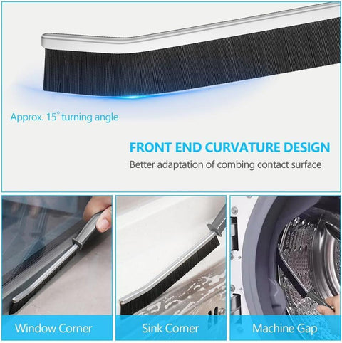 Hard Bristle Crevice Cleaning Brush Multifunctional Gap Cleaning Tool for Kitchen Bathroom & Home (2Pcs))