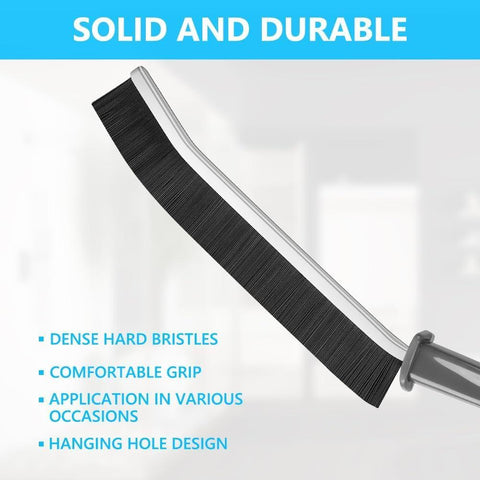 Hard Bristle Crevice Cleaning Brush Multifunctional Gap Cleaning Tool for Kitchen Bathroom & Home (2Pcs))