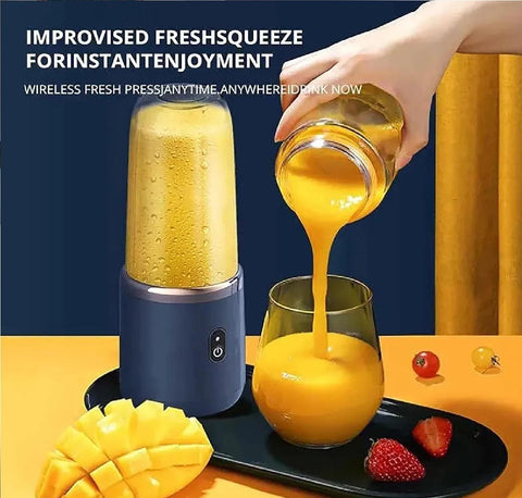 Hexa Blade Portable Juicer Blender USB Rechargeable Mini Smoothie Maker 400ml