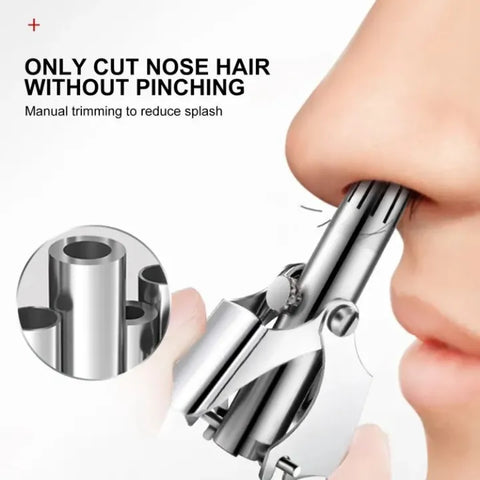 Manual Nose Hair Trimmer Stainless Steel Portable Nose & Ear Hair Removal Tool