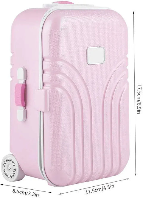 Mini Jewellery Suitcase Music Box with Spinning Ballet Dancer Storage Case for Girls