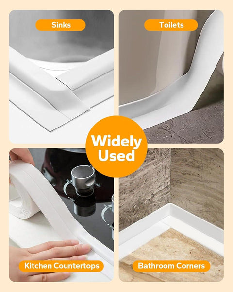 Self Adhesive Caulk Tape Waterproof Wall Sealing Strip for Kitchen Bathroom Sink & Toilet
