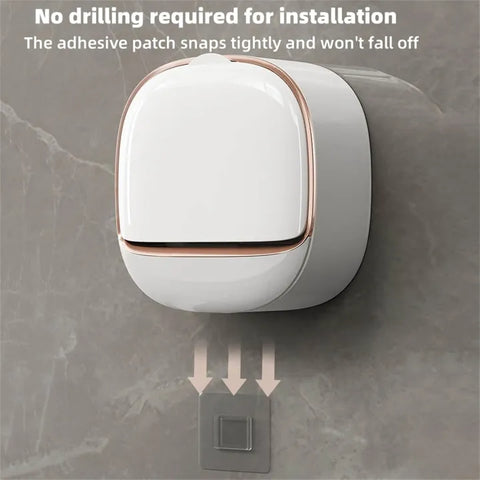 Self Draining Soap Dispenser Holder Round Shape Soap Dish for Bathroom & Kitchen