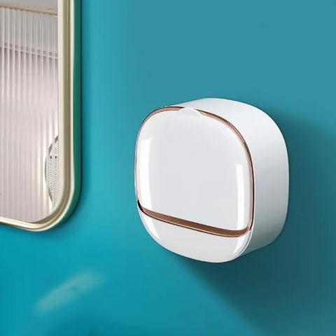 Self Draining Soap Dispenser Holder Round Shape Soap Dish for Bathroom & Kitchen