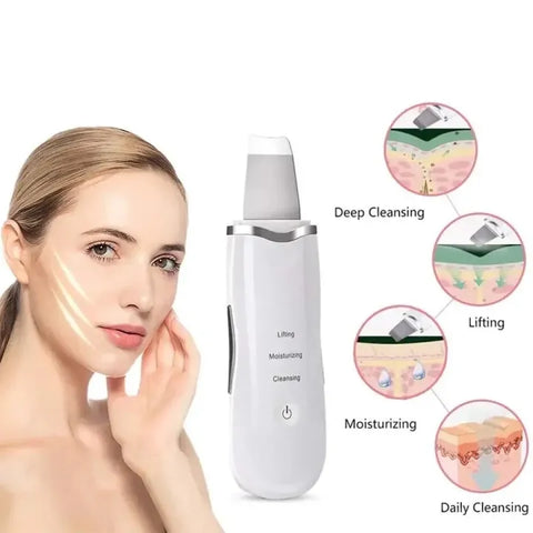 Ultrasonic Skin Scrubber Blackhead Remover Deep Pore Cleanser Facial Beauty Device