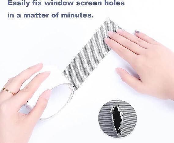 Window Screen Repair Tape Self Adhesive Fiberglass Mesh Patch Roll 2 Meter Mosquito Net Repair Tape