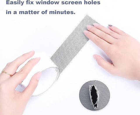 Window Screen Repair Tape Self Adhesive Fiberglass Mesh Patch Roll 2 Meter Mosquito Net Repair Tape