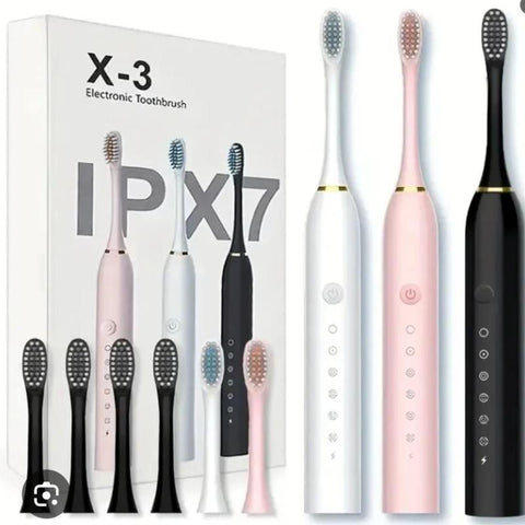 X3 Electric Toothbrush 6 Cleaning Modes USB Rechargeable Sonic Toothbrush for Adults & Kids