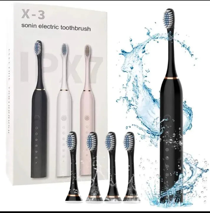 X3 Electric Toothbrush 6 Cleaning Modes USB Rechargeable Sonic Toothbrush for Adults & Kids